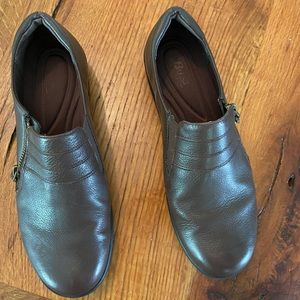 Bass Lite Chocolate Brown Teresa Zip Up Shoes In Excellent Condition, Size 8.5 M